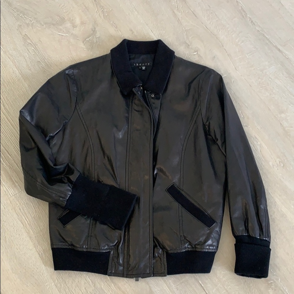 Theory Leather Bomber jacket